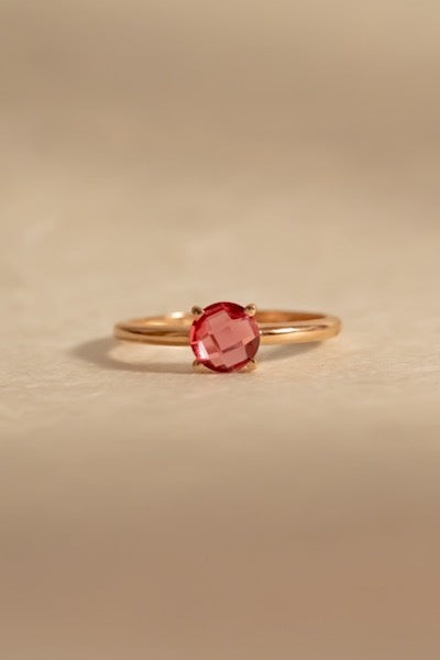 Glowy ring - Quarzo rosa