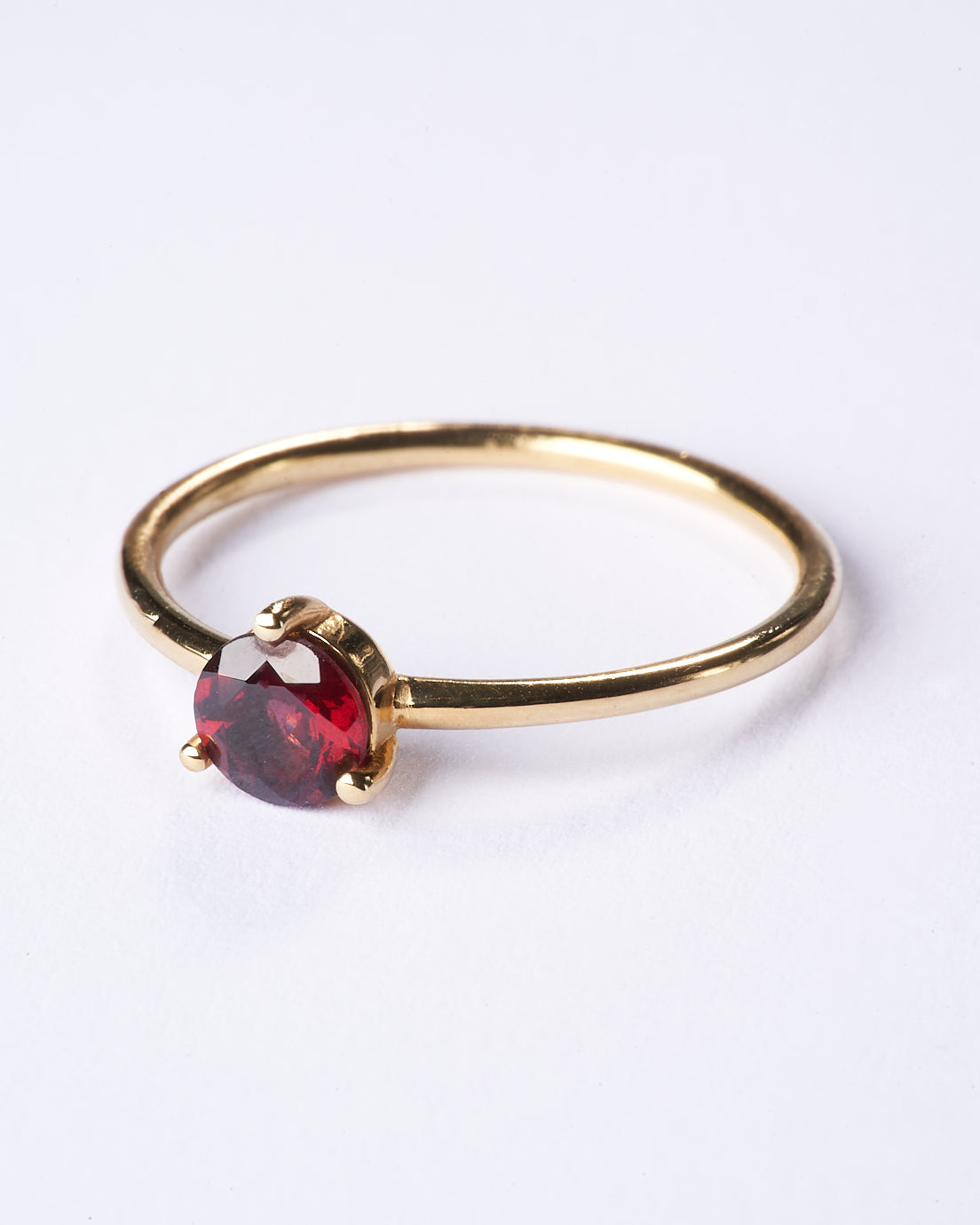 Crimson Whisper Garnet Ring