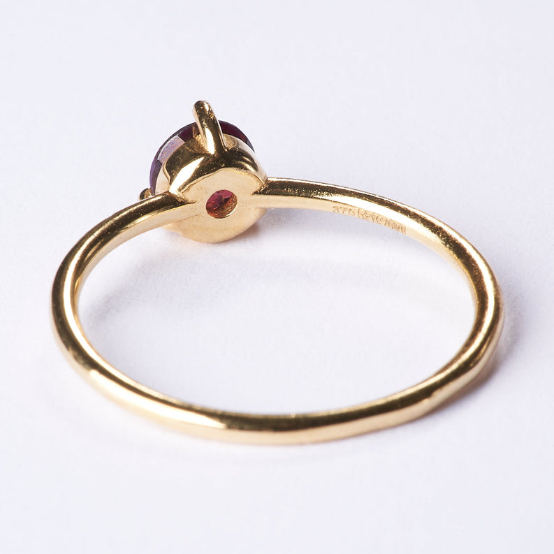 Crimson Whisper Garnet Ring