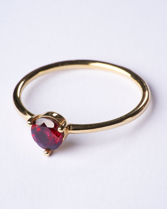 Crimson Whisper Garnet Ring