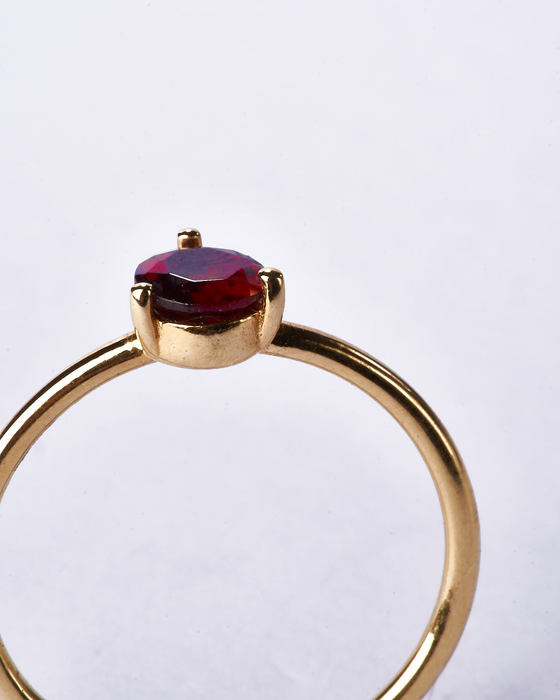 Crimson Whisper Garnet Ring