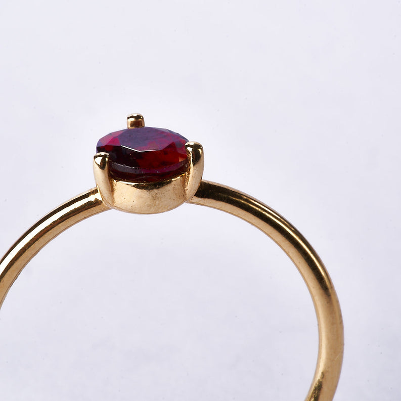Crimson Whisper Garnet Ring
