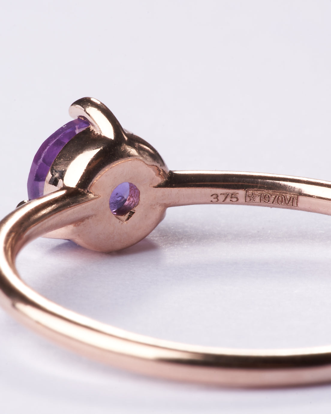 Bague améthyste rêve lilas