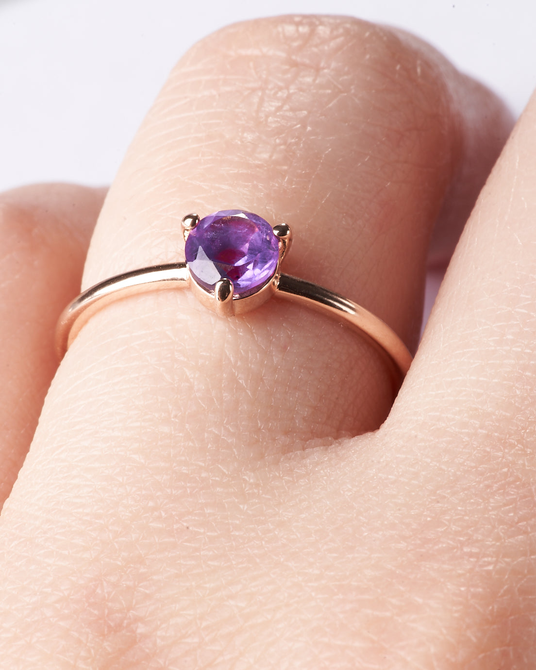 Bague améthyste rêve lilas