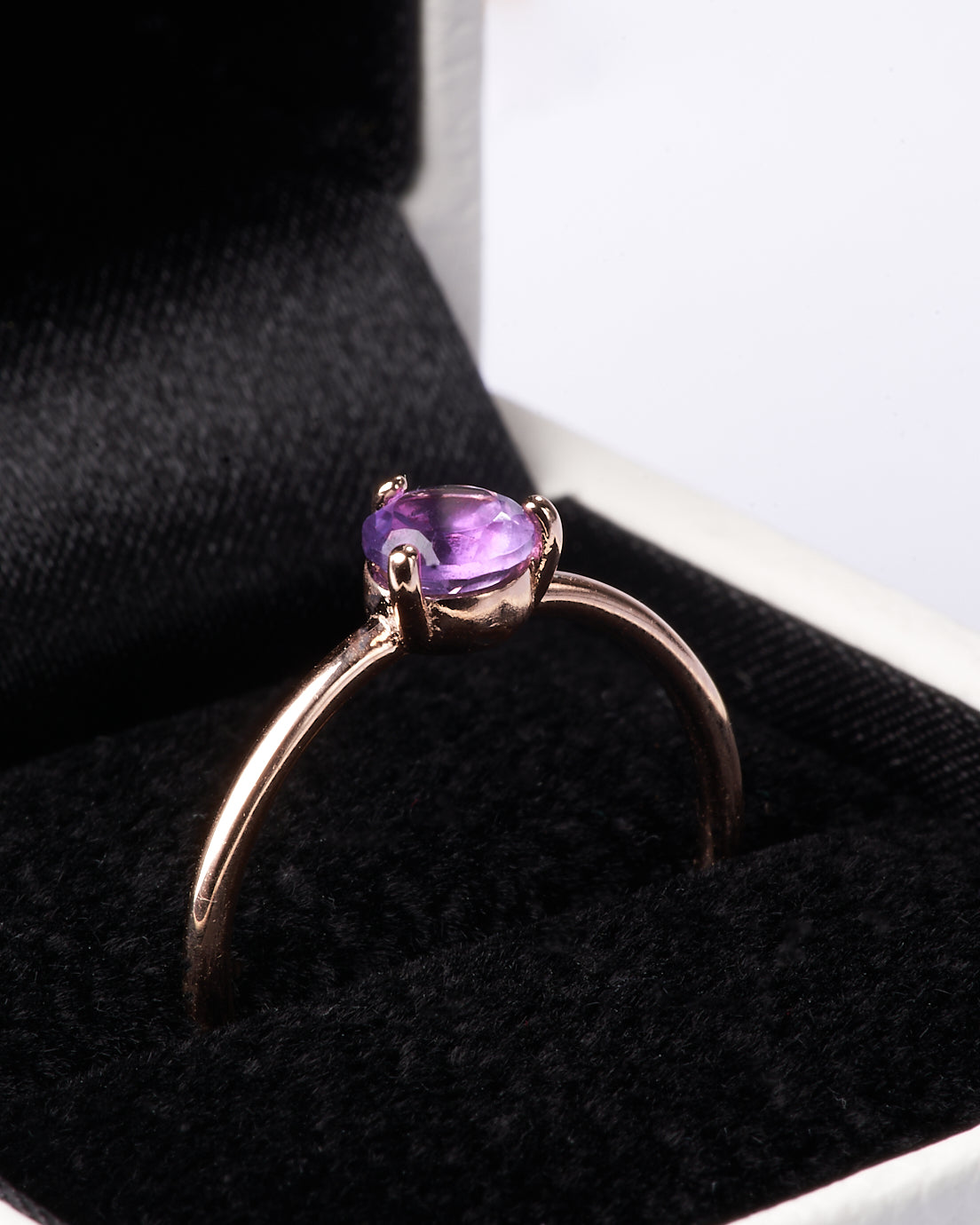 Bague améthyste rêve lilas