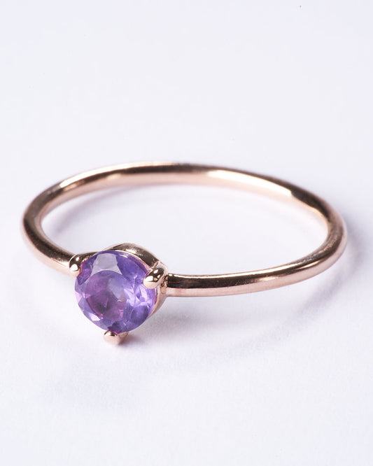 Bague améthyste rêve lilas