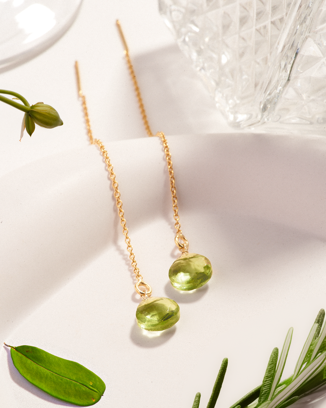 Droplets Earrings (Peridot)