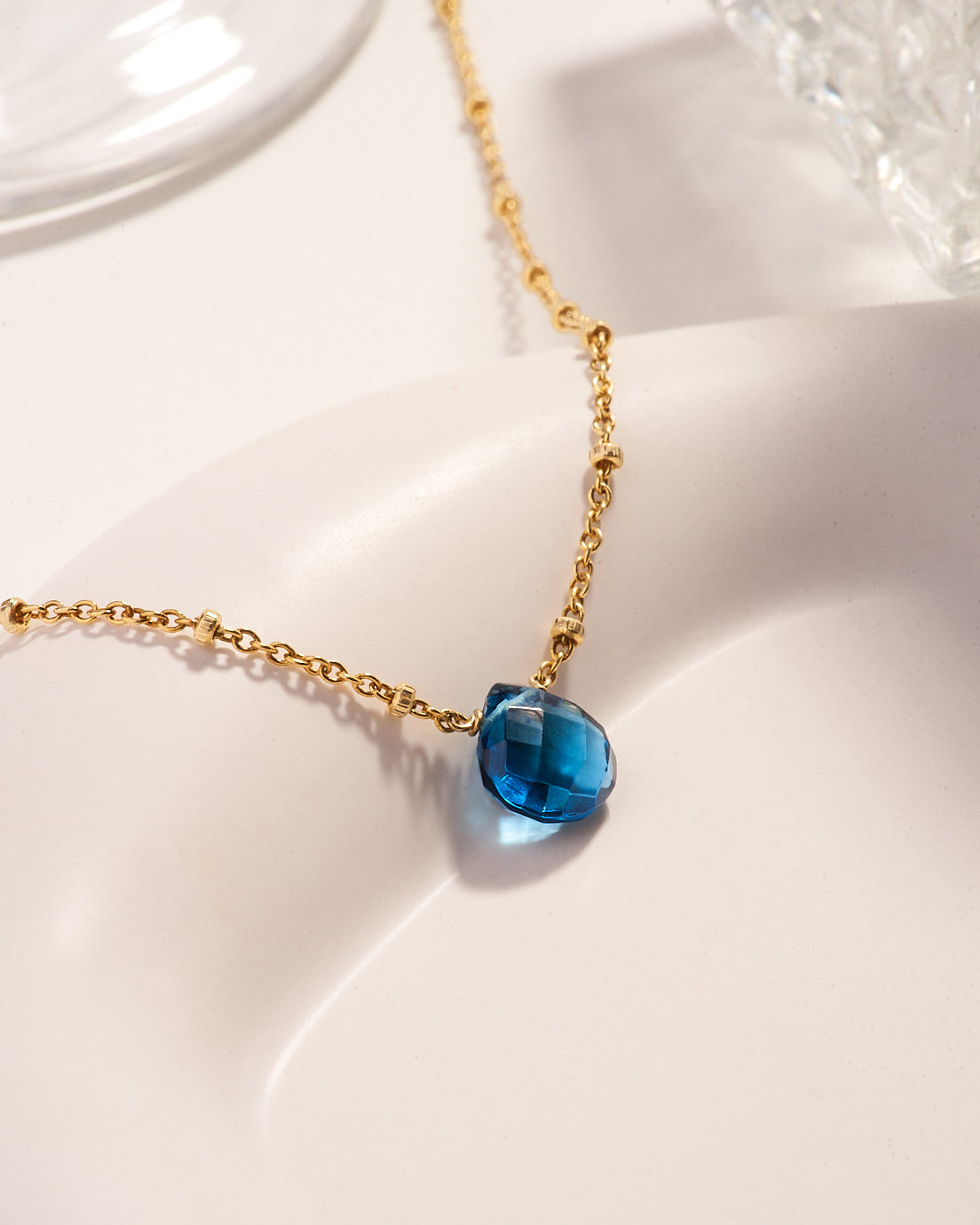 Droplet Iolite Necklace