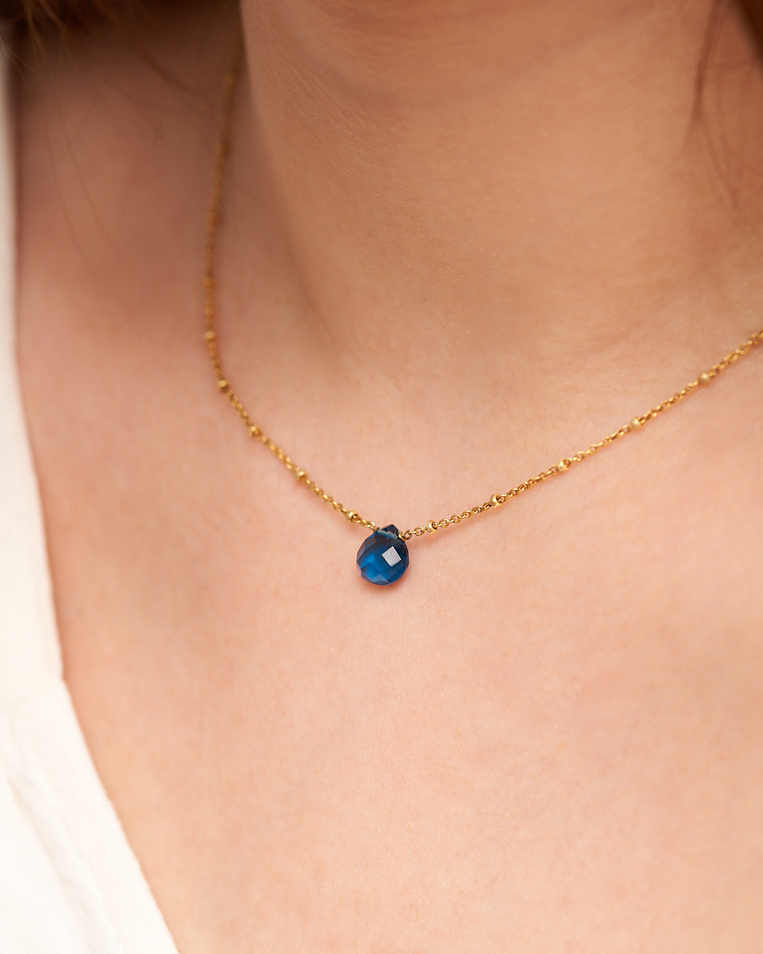 Droplet Iolite Necklace