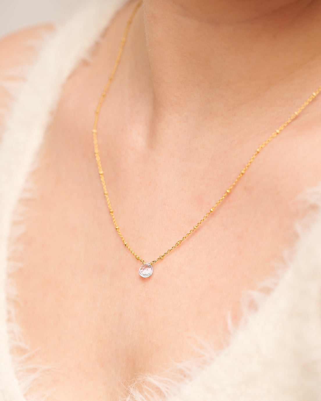 Droplet necklace - Topazio Azzurro