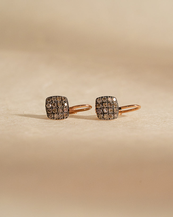 Glory earrings - Diamante Brown