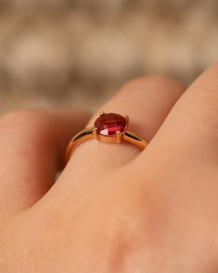 Bague Quartz Rose Brillant