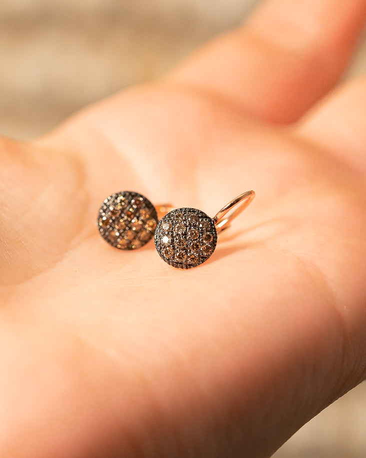 Glory earrings - Diamante Brown