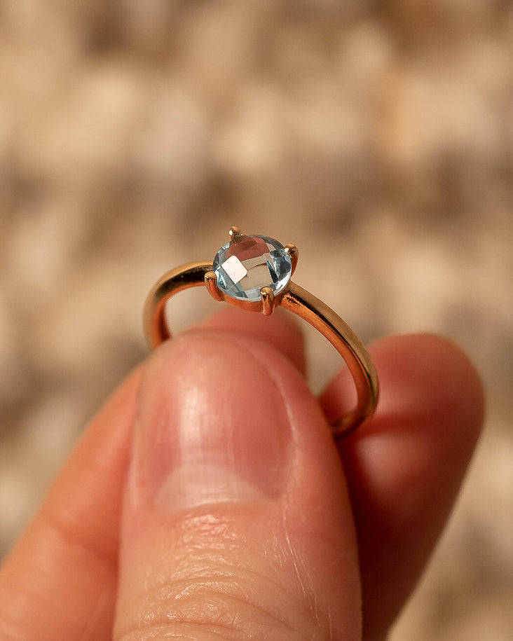 Glowy Ring (Blue Hydro Topaz)