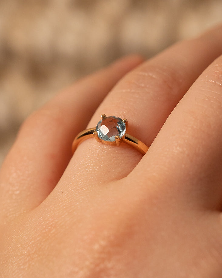 Glowy Ring (Blue Hydro Topaz)