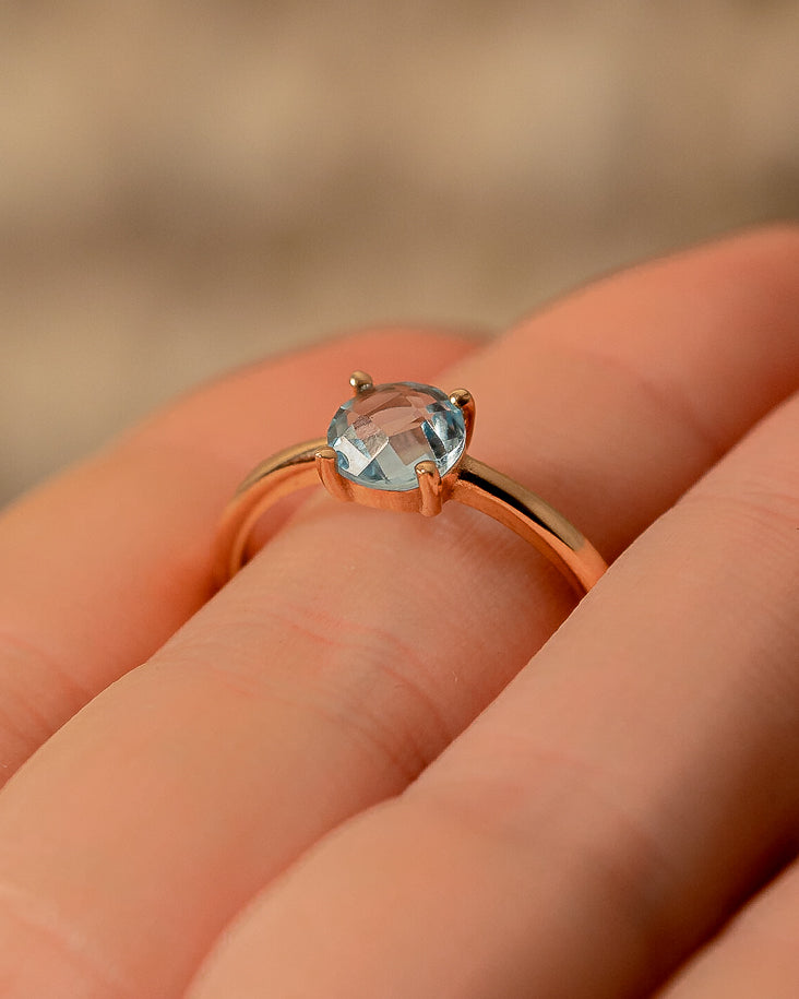 Glowy Ring (Blue Hydro Topaz)