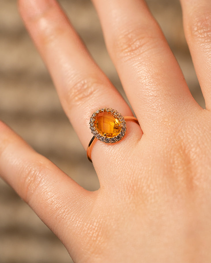 Versailles Ring (Hydro Citrine Quartz)