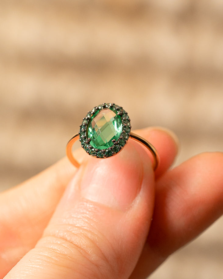 Versailles Ring (Hydro Green Quartz)