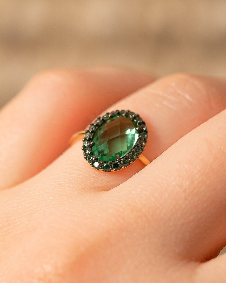 Versailles Ring (Hydro Green Quartz)