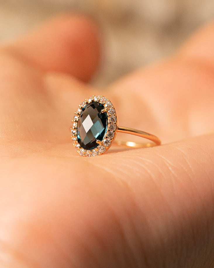 Versailles Ring (Hydro Blue Quartz)