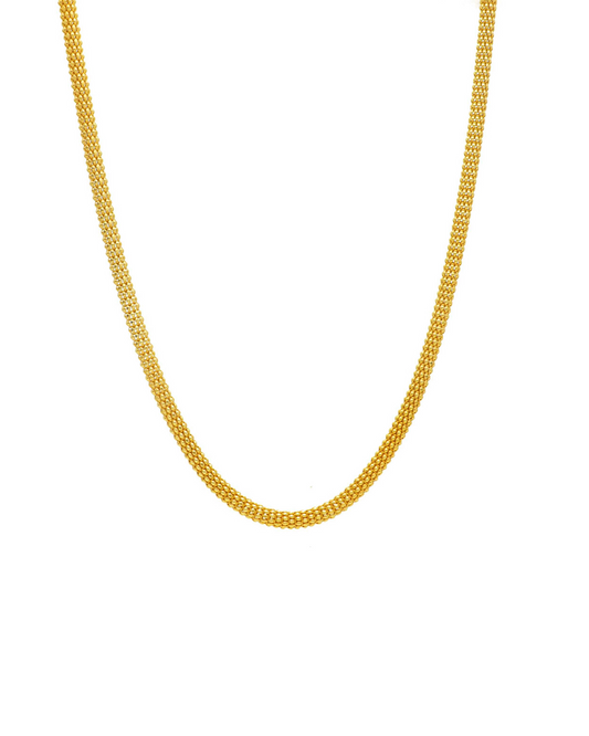 Collana Beads in argento 925 regolabile, finitura dorata rosata o bianca