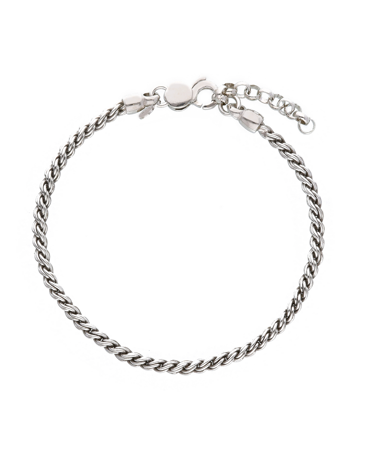 Mood Bracelet in argento 925, unisex, design intrecciato, regolabile 18+3 cm.