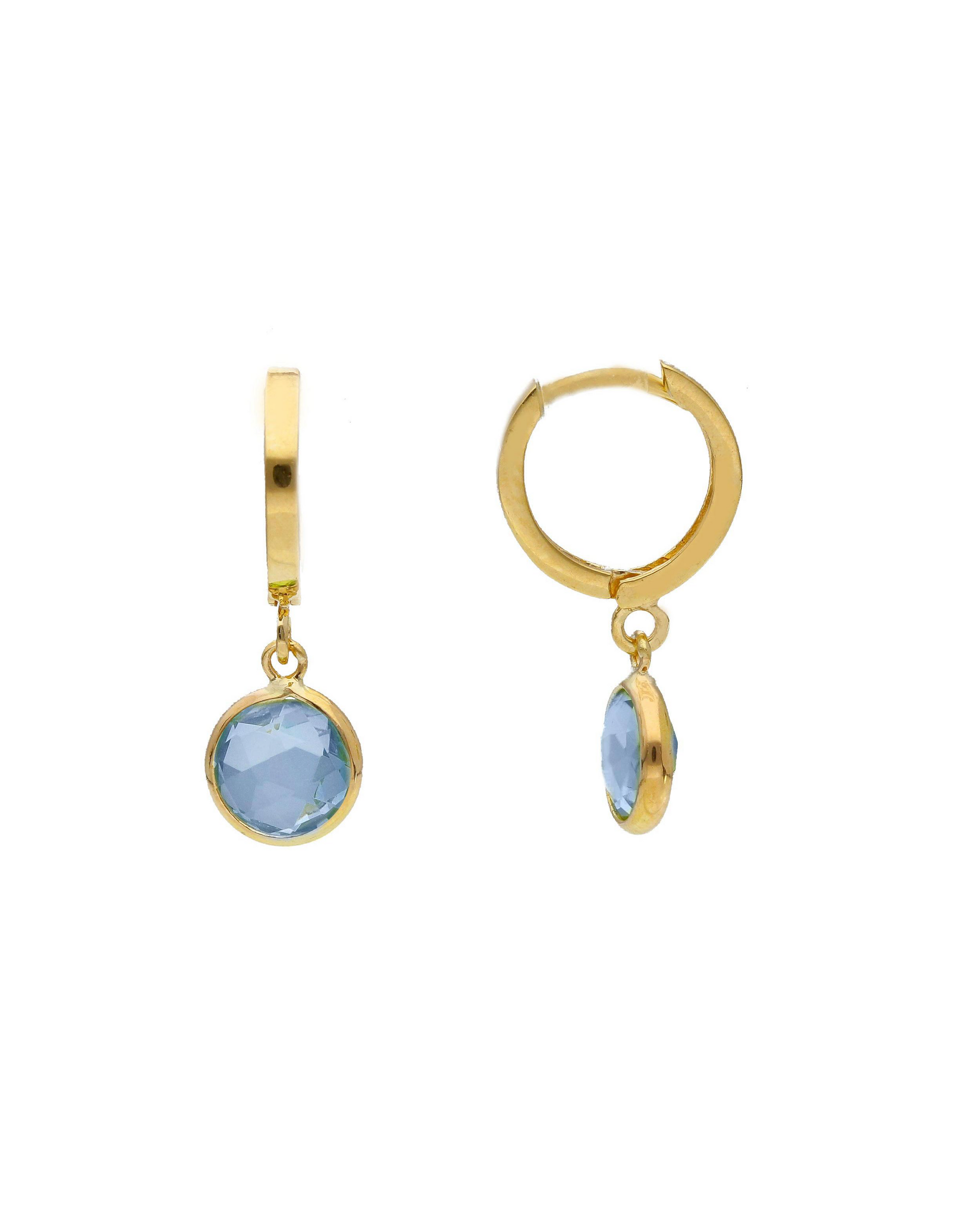 Orecchini Drizzle in oro 18 carati con topazio azzurro