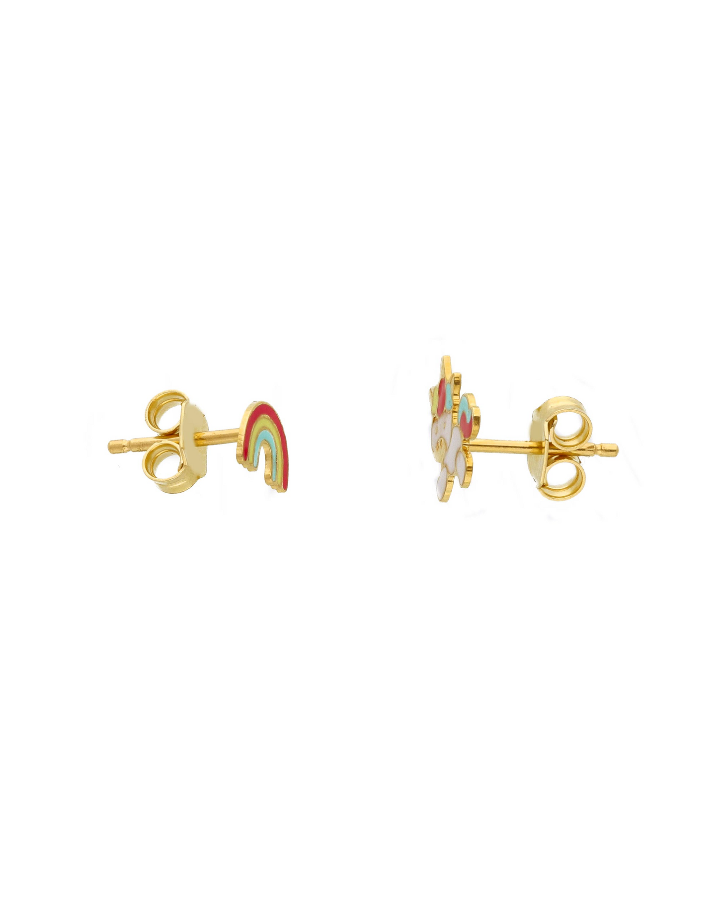 Rainbow & Unicorn baby earrings