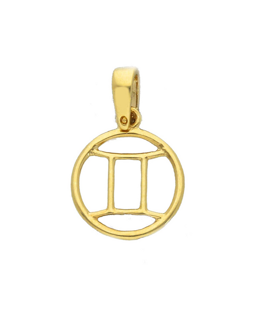 Charm Horoscope oro giallo 18k segno zodiacale gemelli
