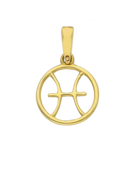 Charm Horoscope oro giallo 18k segno zodiacale pesci
