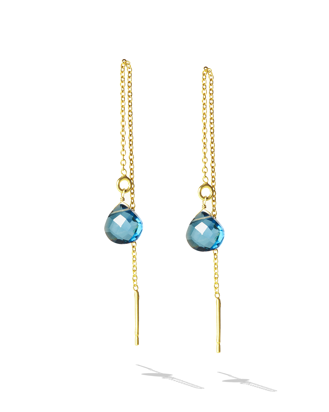 Droplet Iolite Earrings