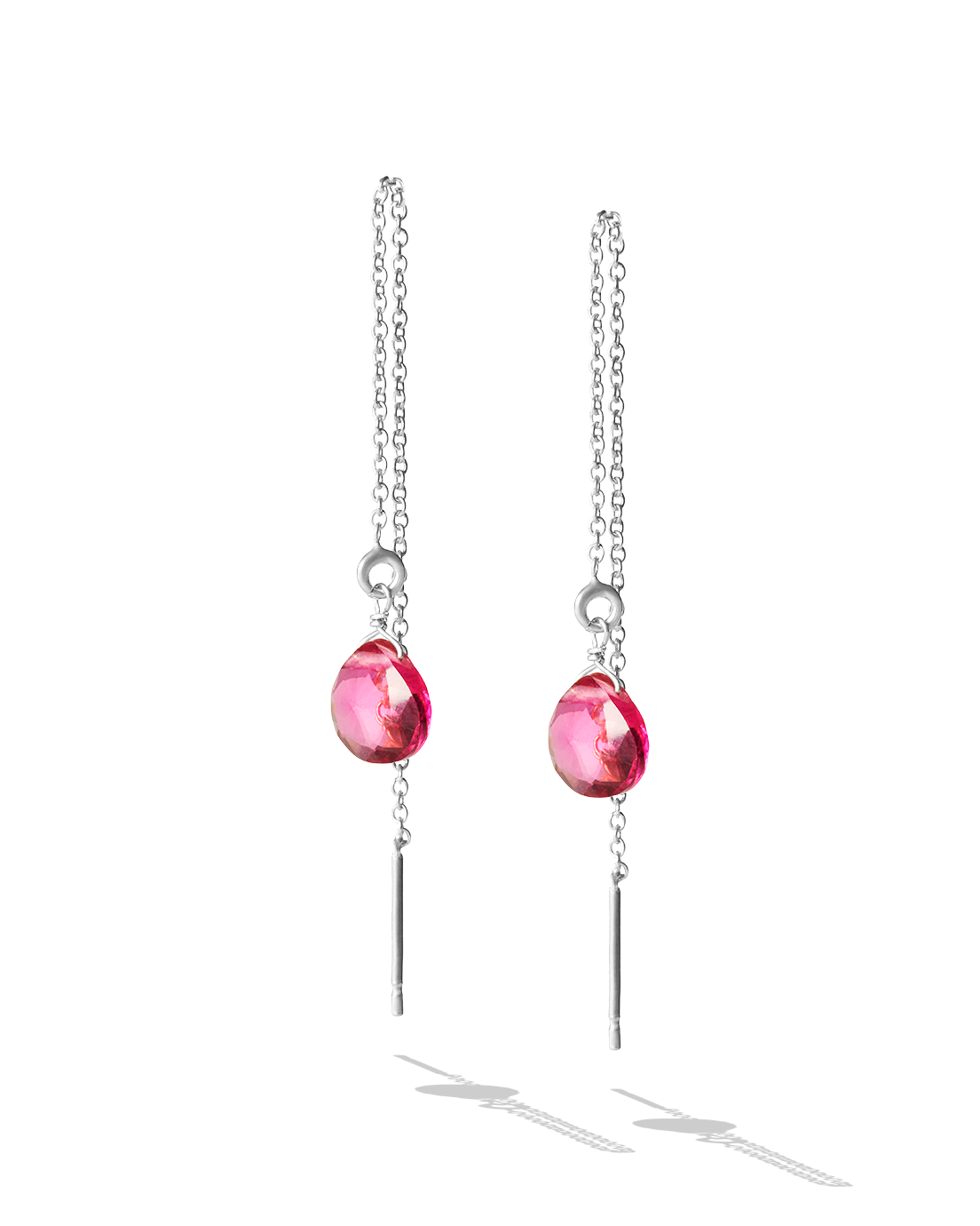 Droplets Earrings (Fuchsia Hydro Quartz)