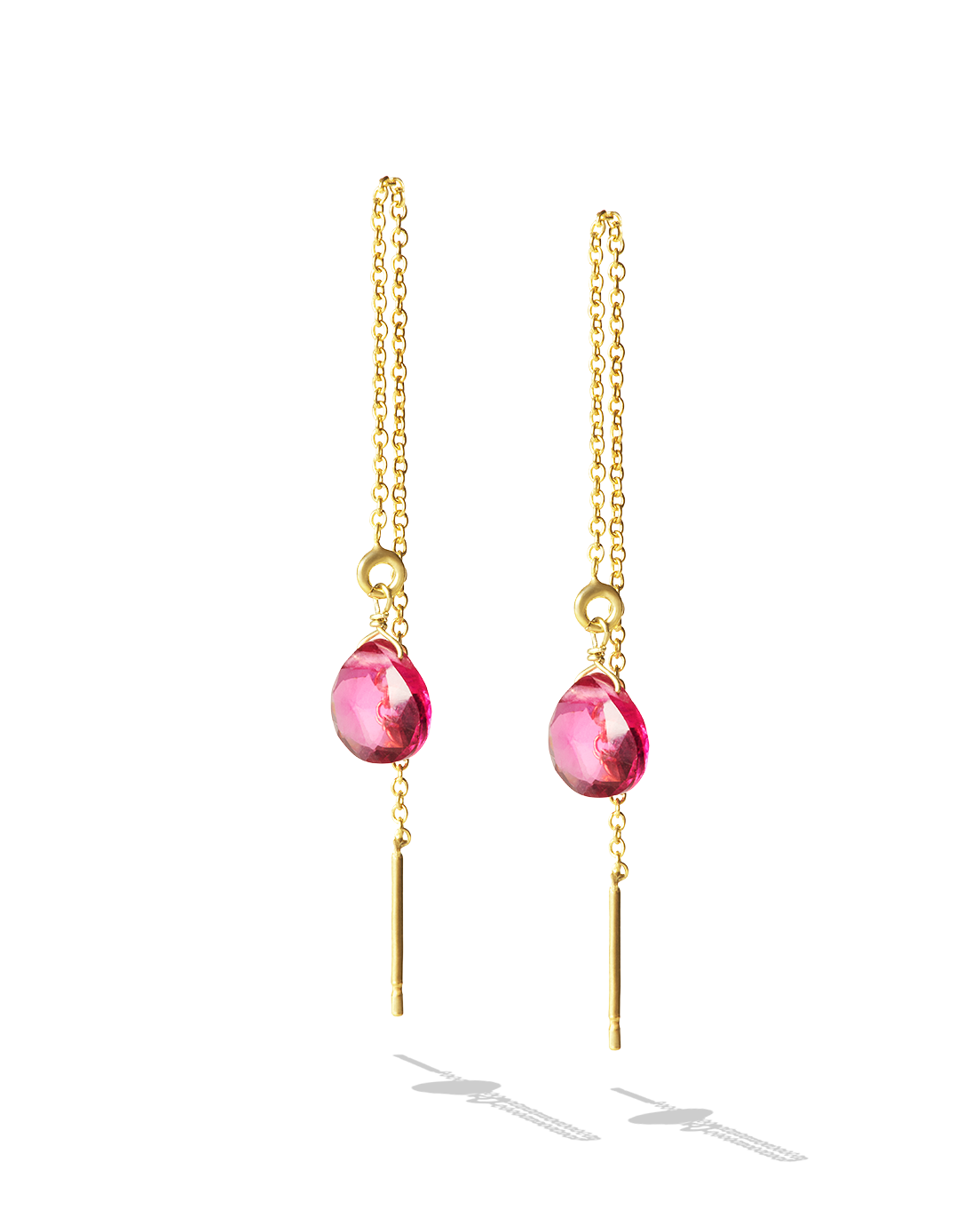 Droplets Earrings (Fuchsia Hydro Quartz)