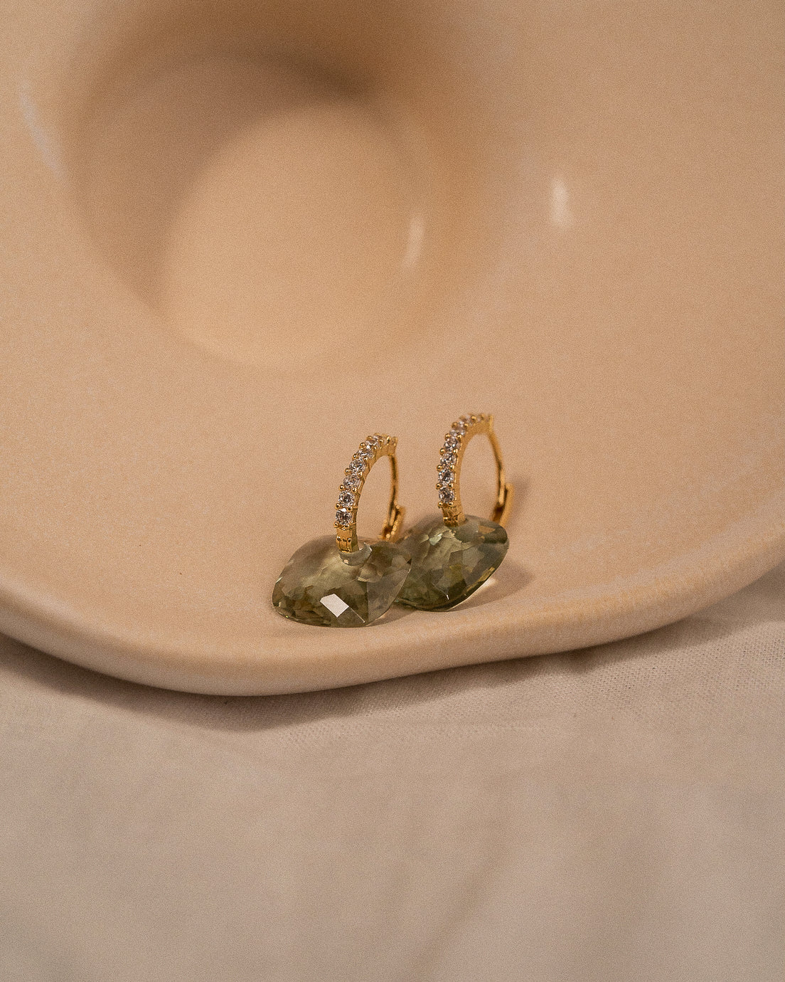 Gemstone Hoop Earrings