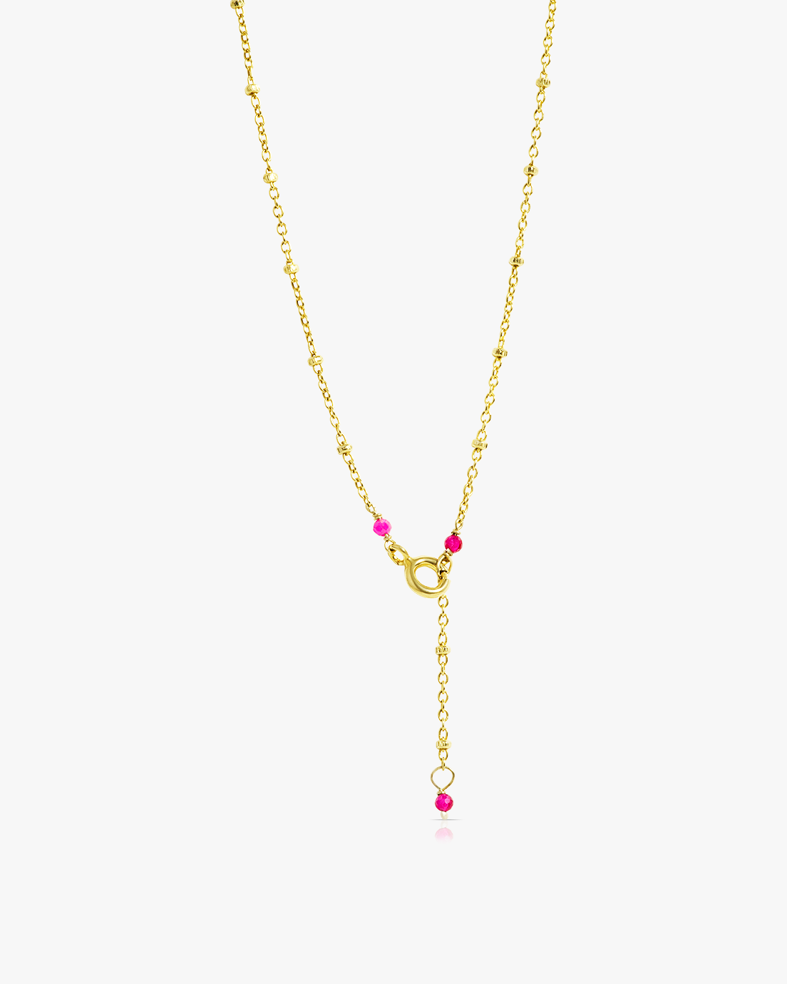 Droplet Necklace (Hydro Fuchsia Quartz)