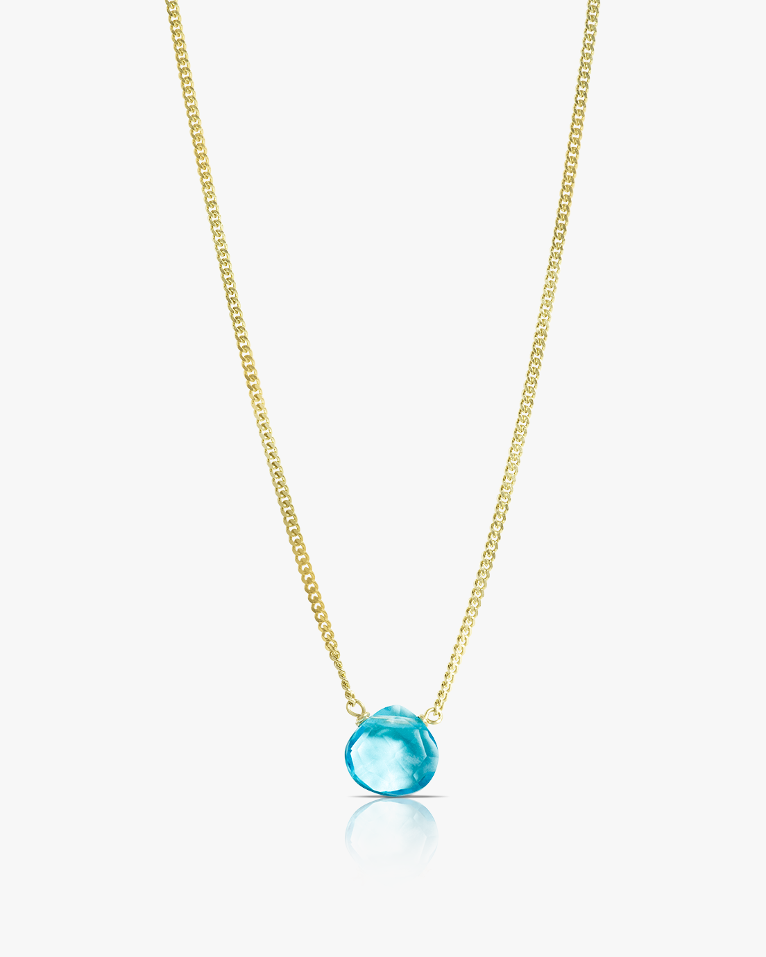 Droplet Topaz Necklace Flat