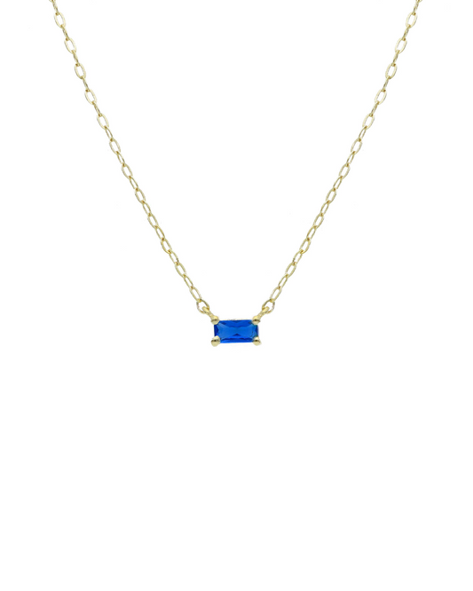 Lil baguette blue necklace