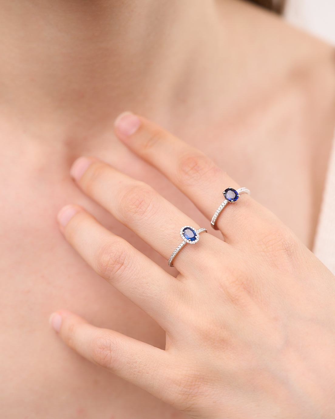 Orelune ring - Zaffiro