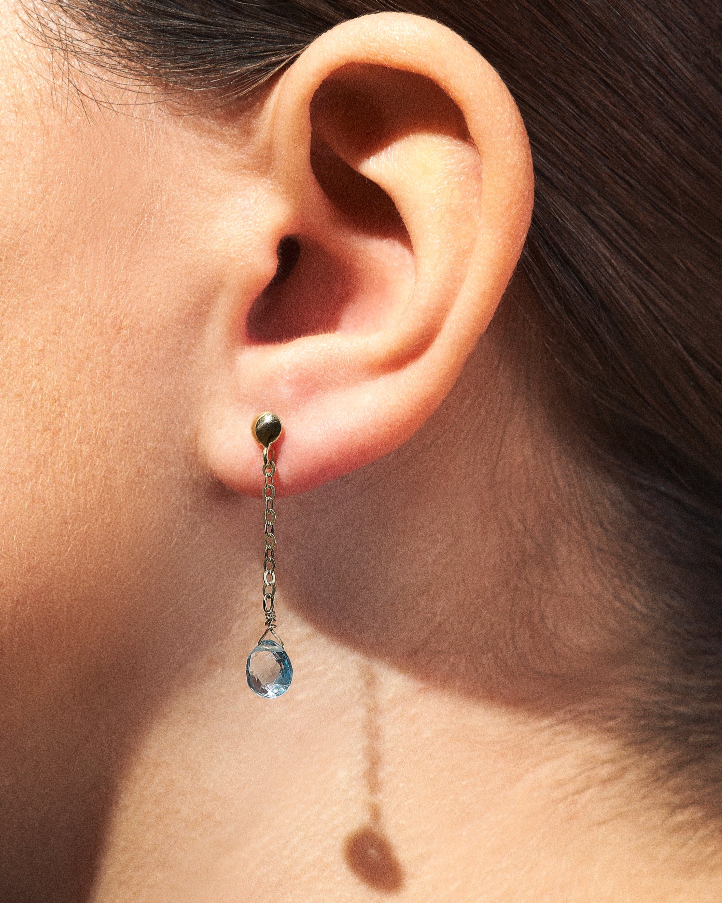 Tear Cascade earrings - Topazio azzurro