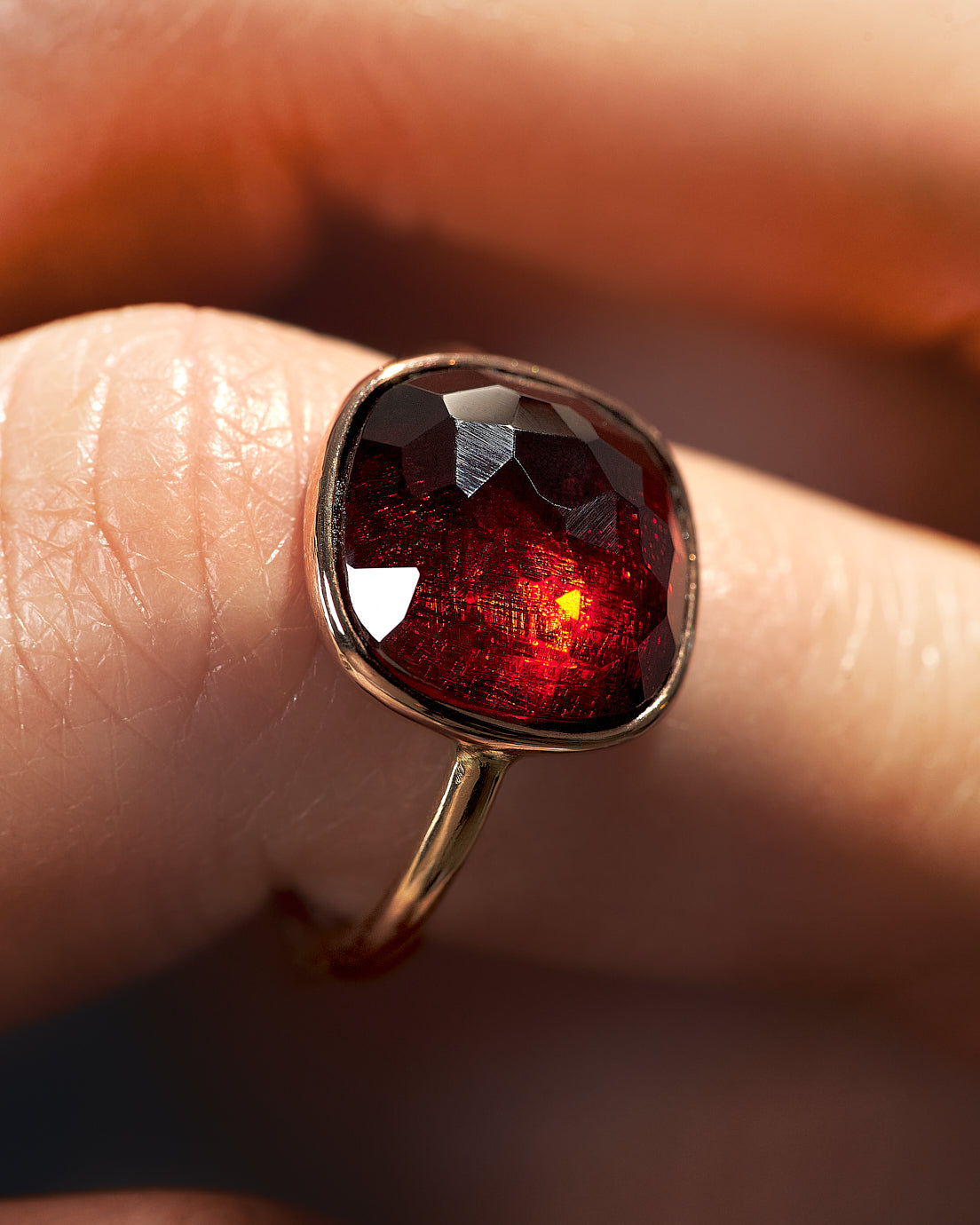 Flame Garnet Ring