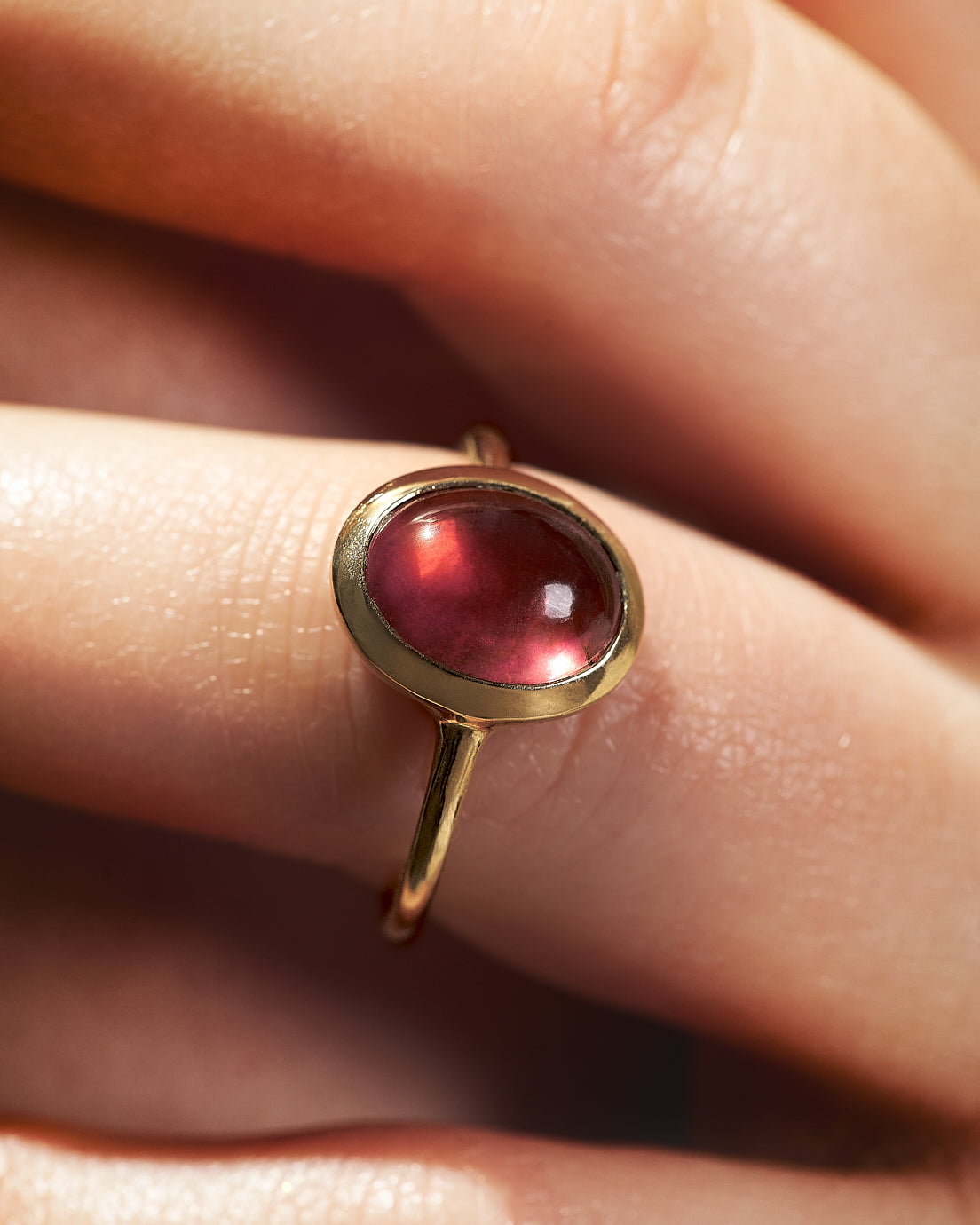 Strawberry Tourmaline Ring