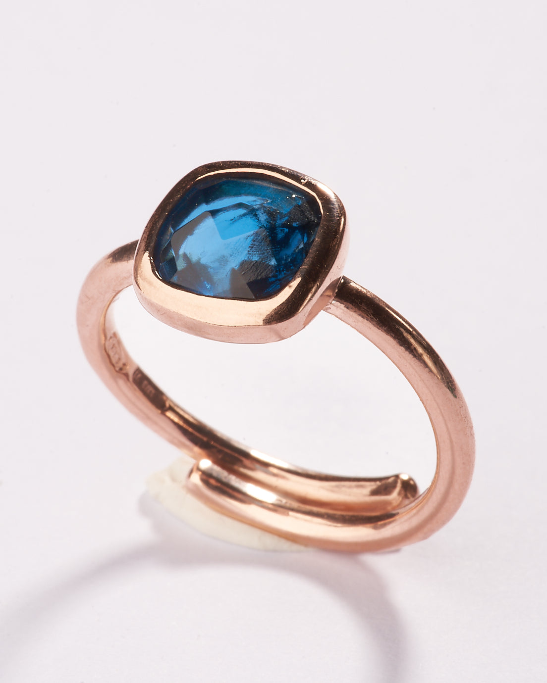 Blue quartz ring