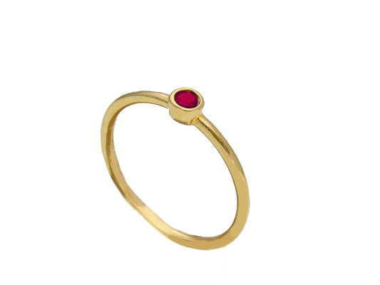 Belle Ring (Red Cubic Zirconia)