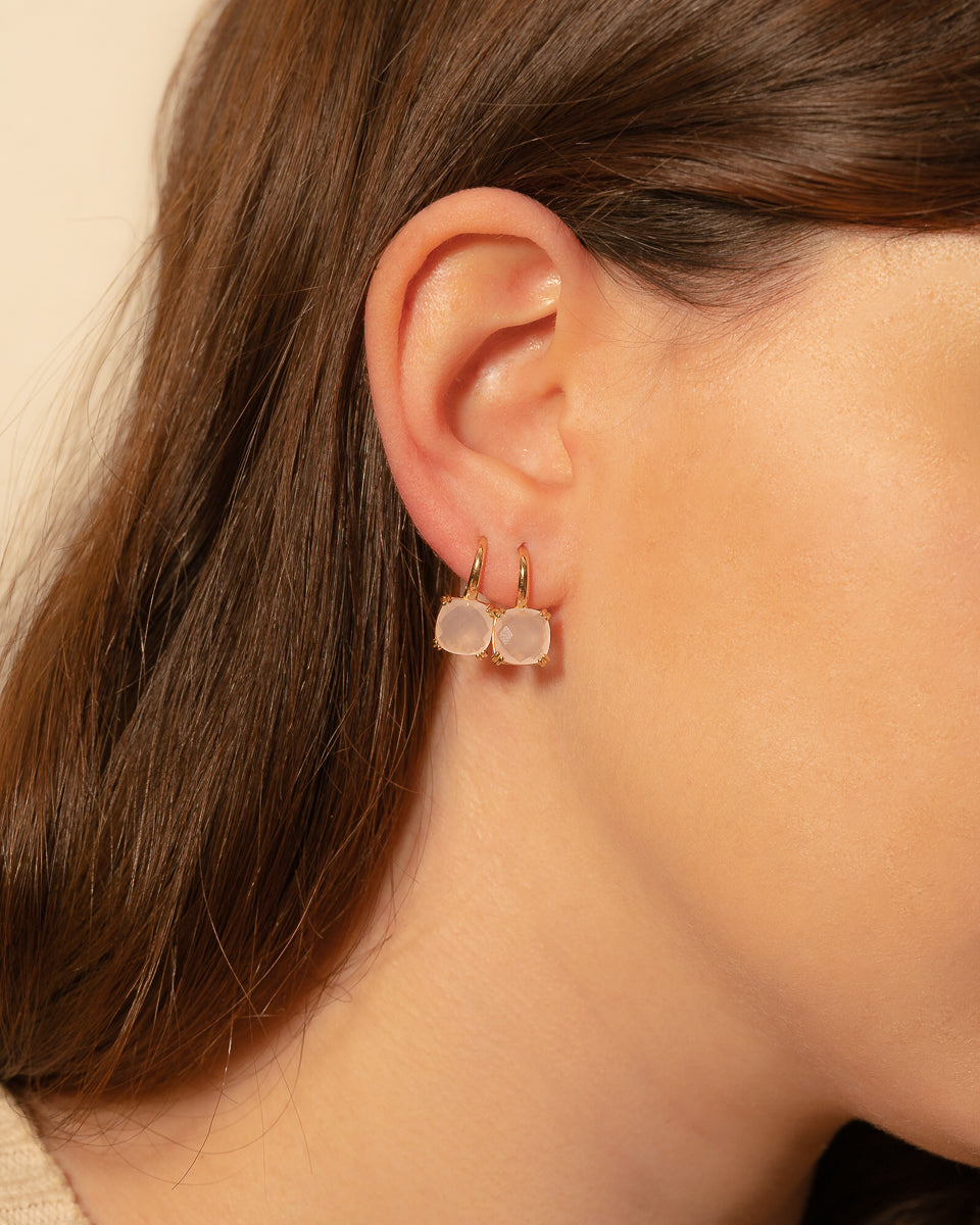 Young earrings - Quarzo rosa