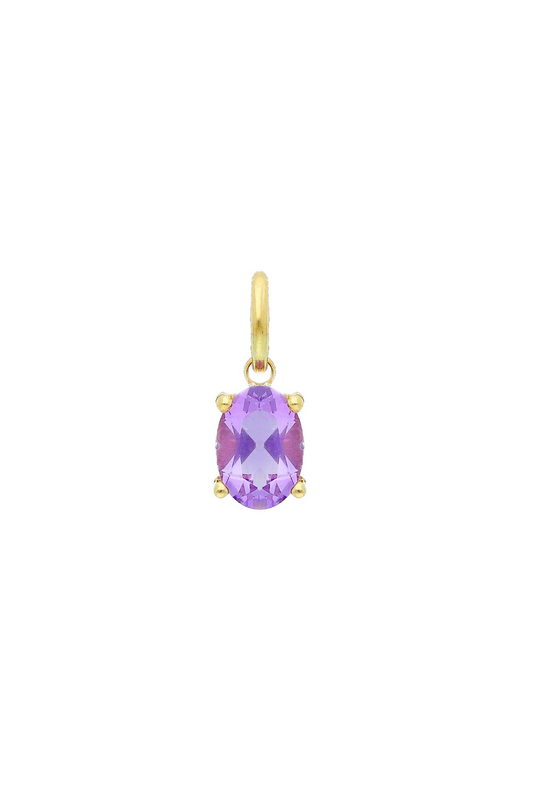 Amethyst Drop Charm