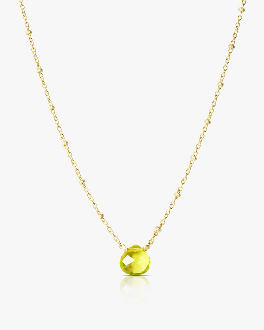 Droplet Necklace (Peridot)