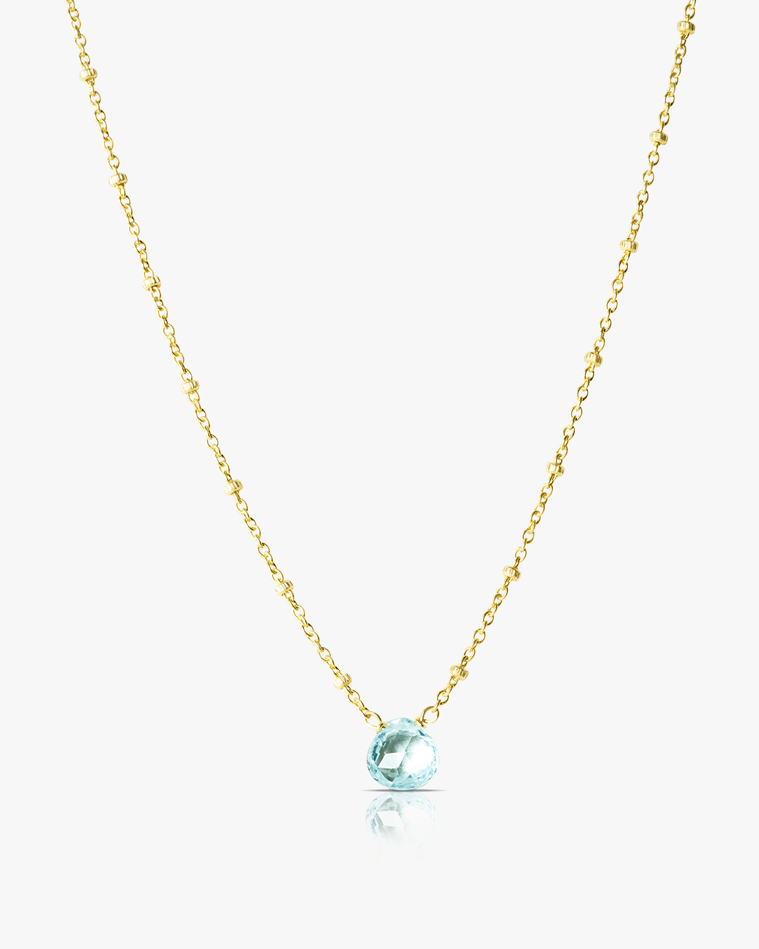 Droplet Necklace (Blue Topaz)