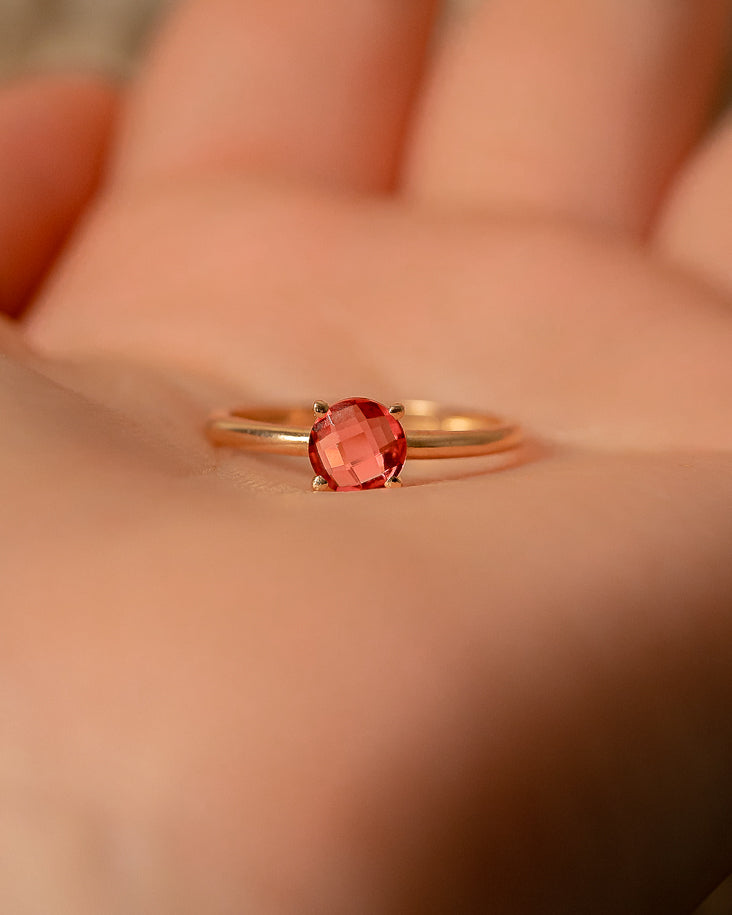 Glowy Pink Quartz Ring - GioielliFazio