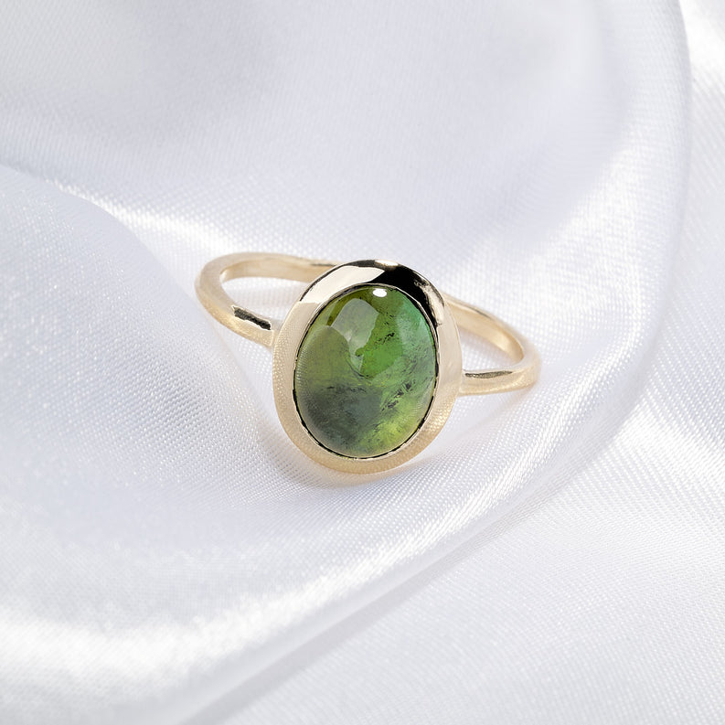 Olive Peridot Ring
