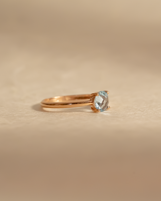 Glowy Light Blue Topaz Ring - GioielliFazio